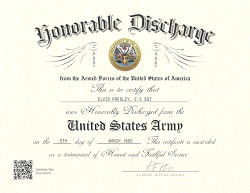 DD256 Wall Certificate